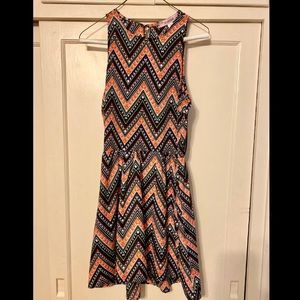 High-low patterned dress